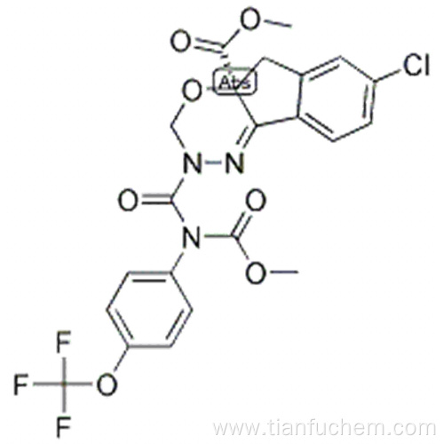 Indeno[1,2-e][1,3,4]oxadiazine-4a(3H)-carboxylicacid,7-chloro-2,5-dihydro-2-[[(methoxycarbonyl)[4-(trifluoromethoxy)phenyl]amino]carbonyl]-,methyl ester,( 57189027,4aS)- CAS 173584-44-6